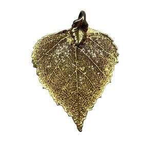 Vintage Gold Plated Leaf Pendant For‎ Necklace